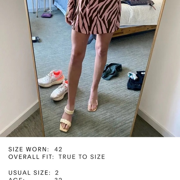 Andamane Jane Mini Wrap Dress Zebra Print Pink Brown (Size 42/US 6) - Picture 6 of 9